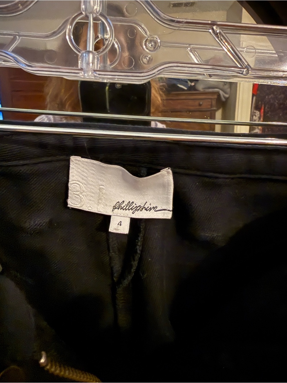 3.1 Phillip Lim Black Moto Biker Pants Quilted Knee Zip Pocket Size 4
